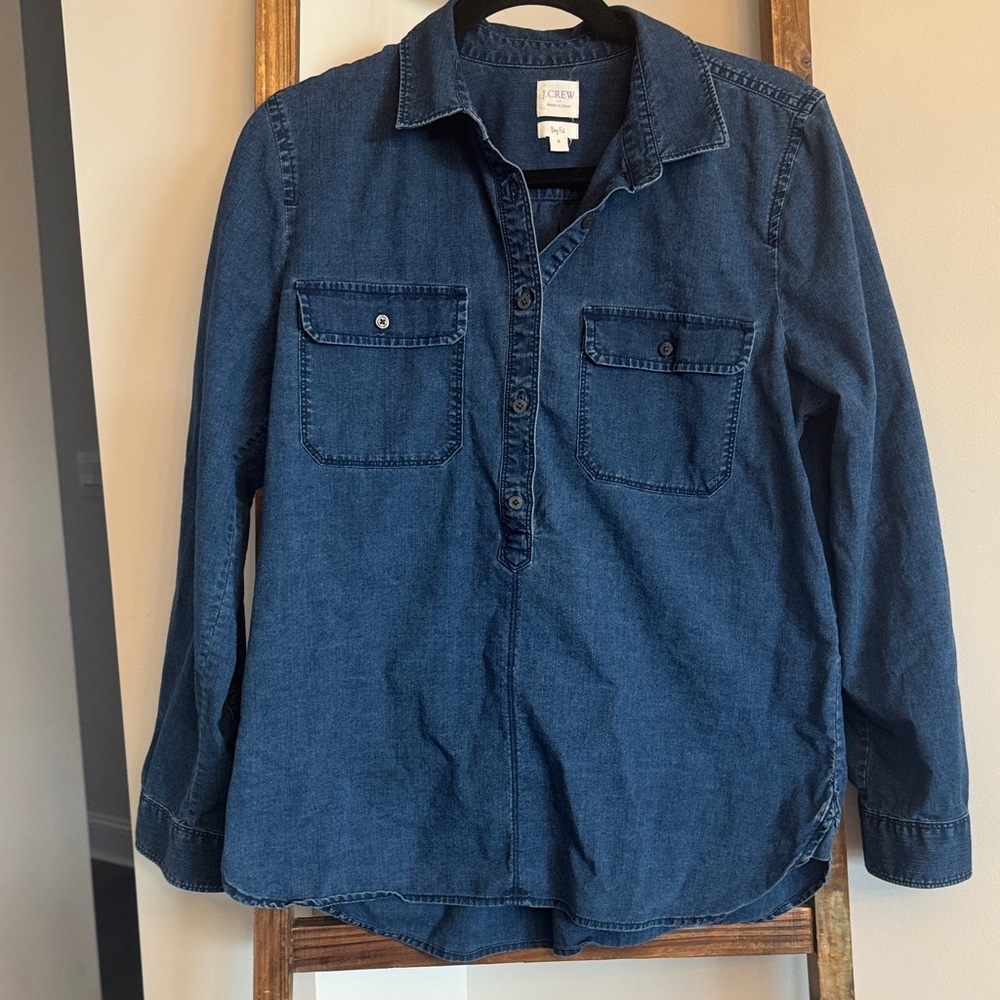J. Crew Dark Blue Button Down Shirt